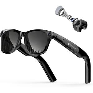 EarlySincere 2026 Ai Smart Glasses for Men Women, 8mp 4k Hd Camera Glasses, 410mah Battery, Supports Photo/Video/Audio Recording, Ai Voice Control, Ai Glasses with Bluetooth Calling(Sunglasses)