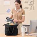 LOVEVOOK Insulated Lunch Bag Women,Puffer Lunch Cooler Box with Utensil Bag