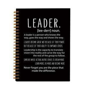 Leadership Gift Notebook for Work, Employee Appreciation Gifts, Thank You Gift for Leader Mentor Boss Supervisor, Notebook for Women Men, Hardcover Spiral Journal, 5.5 x 8.3 Inch