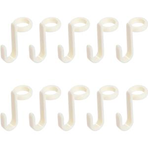 Hanger Connector Hooks Closet Coat Organizer, Hanger Space Saver 50PCS Mini Hangers for Connectors, Hooks Cascade Plastic(White)