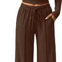Trendy Queen Women's 2 Piece Fall Lounge Sets 2026 Designed with Pintuck, XS