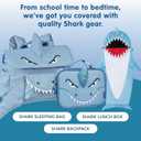 Bixbee Kids Sleeping Bag, Soft Sleepy Sack for Kids & Toddlers | Easy Roll Up Design for Daycare + Naptime, 60 x 22 Inches |Cozy Slumber Bag with Lining | Shark Sleeping Bag for Boys + Girls