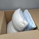 Memory Foam Pillows Queen Size Set of 2, Adjustable Cooling Pillow for Side Back Stomach Sleepers with Washable Removable Cover (White)