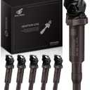 Ignition Coils Pack Set of 6 for BMW, Replaces OE# 0221504470 00044 Fits BMW 325i 335i 328i 525i 530i 330i 650i X3 X5 M3 M5 M6 Z3 Z4 Mini More (Brown( 6Pcs ))