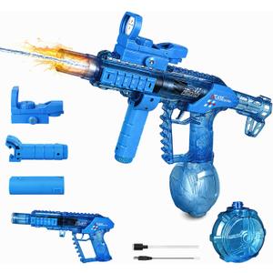 Electric Water Gun for Adults & Kids, Powerful Automatic Squirt Water Guns with Sound & LED Flashing, 32ft Long Range, Summer Outdoor Water Toys for Pool Beach Party Gifts for Boys & Girls(Blue)