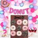 2 Pcs Wood Donut Wall Display Stand Reusable Rustic Doughnut Board Holder Donut Party Supplies for Wedding Birthday Family Party Festival Table Decor (Curry and Black)