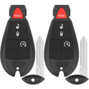 Key Fob Replacement for 2013-2021 Dodge Ram 1500/13-18 Ram 2500 3500 4500 5500 Car Keyless Entry Remote Control,GQ4-53T,4 Buttons,2Pcs