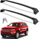 Heavy Duty 260lbs Lockable Roof Rack Cross Bars Compatible with Jeep Grand Cherokee 2011-2021 (with Grooved Side Rails), All-Metal Aluminum Crossbars Rooftop Cargo Bag Kayak Luggage