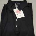 Womens Polo Shirts Summer Business Casual Work Tops Short Sleeve Button Down Collared V Neck Golf Blouse T-Shirt (Medium, Black)