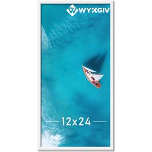 White 12x24 Picture Frame Lightweight yet Durable Frame Wall Hanging