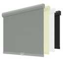 ChrisDowa Cordless Blackout Roller Shades for Windows, Striped Free-Stop Window Blinds with Privacy, Thermal Insulated Window Shades for Home, Office and Door. Grey, 24" W x 72" H