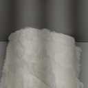 Tuddrom Decorative Extra Soft Fuzzy Faux Fur Throw Blanket 50" x 60",Solid Reversible Long Hair Shaggy Blanket,Fluffy Cozy Plush Comfy Microfiber Fleece Blankets for Couch Sofa Bedroom,Cream White