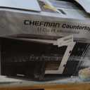 Chefman Countertop Microwave Oven 1.1 Cu. Ft., 1000 Watts with 10 Power Levels, 6 Cooking Presets with One-Touch Express Cook, Eco Mode, Child Safety Lock, & Mute Button - Black