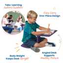 ECR4Kids The Surf Portable Lap Desk, Flexible Seating, Eggplant