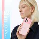 for iPhone 17 Pro Case, [Ribbed Non-Slip Sides] [Military-Grade Drop Protection] [Full Camera Protection] Anti-Yellow Soft-Touch Shockproof Slim Phone Case for iPhone 17 Pro, Pink