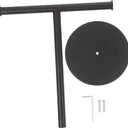 Countertop Towel Holder Standing Hand Towel Stand with Balanced Base Stainless Steel for Kitchen Bath Compact Vertical Design (Black)