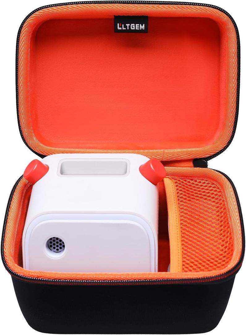 LTGEM Case Compatible with Yoto Player 3rd Gen Kids Speaker and Yoto Card, Black+Orange(Case Only)