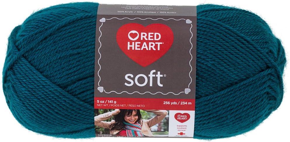 Red Heart Soft Yarn, Teal (1 Pack)