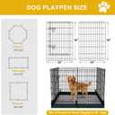 Foldable Dog Playpen,36in 8 Panels Metal Pet Exercise Fence with Bottom Pad