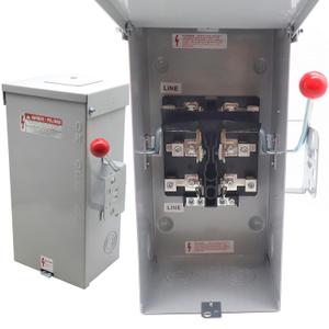 100A Manual Transfer Switch, 24000W General-Duty Double-Throw Safety SwitchGenerator Transfer Switch Meeting NEMA 3R Standards for Outdoor and Indoor