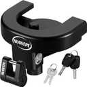 2 5/16Inch-Trailer-Hitch-Locks-Kit, Heavy Duty Anti Theft Trailer Tongue Lock, Reinforced Solid Steel Weatherproof Tow Coupler Lock, Trailer Locks Ball Hitch for RV, Camper, Cargo, Boat, Caravan