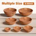 Halatool 2 Pack 10 Inch Coconut Liners for Planters Round Coco Coir Hanging Basket Liner for Flowers Vegetables Balcony Garden Patio Porch Home Decor