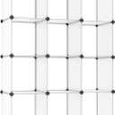 AWTATOS Cube Storage Organizer Storage 12 Cube Bookshelf DIY Plastic Closet Storage Shelves with Wooden Mallet, Ideal Storage Solution for Home, Bedroom, Translucent White