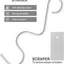 2 x Peanut Butter Stirrer Tool Set - Effortlessly Mixes Nut Butters, Perfect for Breads, Cakes & Cookies - Includes Scraper - Premium Kitchen Essential for Delicious Salads Tool