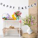 Sggvecsy Artificial Easter Stems 6 Pcs Spring Egg Picks with Colorful Daisies Berries Greenery Leaves Twig Branches for Easter Arrangement Centerpiece Easter Celebration Home Vase Decor