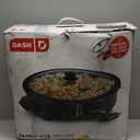 Dash Family Size Skillet - Electric Skillet for Multi-Purpose Cooking - Nonstick Cooking Surface - Tempered Glass Lid & Cool-Touch Handles - 6-Quart Capacity, Makes 24 Cups - 14", Black