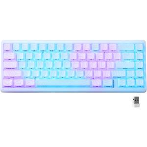 HITIME x XVX M67 Wireless 60% Percent Keyboard, QMK/VIA Topographic Gaming Keyboard, Tri-Mode Thocky Creamy Mechanical Key Board, Hot Swappable Gasket Mount RGB IMD Tech for Win/Mac(JadeStone)