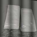 100pcs Kraft Bags with Window 3.5x5.5 Inches White Reusable Sealable Zip Lock Food Storage Stand up Paper Pouches for Home or Business