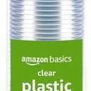 Amazon Basics Disposable Clear Plastic Cups for Cold Drinks, BPA-Free, Easy to Hold, 16oz, 50 Count