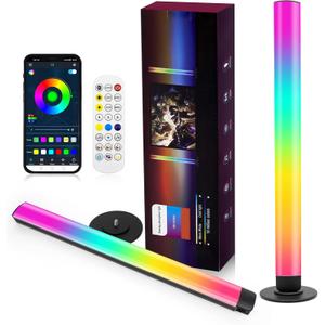 Smart LED Light Bars, RGB Light Bar for Room, 16 Million Colors & 213 Preset Modes Gaming Lights, Remote Control & App Control, Dynamic Music Sync Mode TV Backlight, USB Powered Ambient Lighting (14.6 inch)