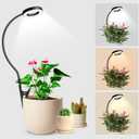 Wolezek 2 in 1 Grow Lights for Indoor Plants, 3 Colors Plant Lights for Indoor Growing with 360 Gooseneck, 48 LEDs Full Spectrum Plant Grow Lights Indoor, 6/12/16H Timer, 5 Brightness, Black 1 Pack