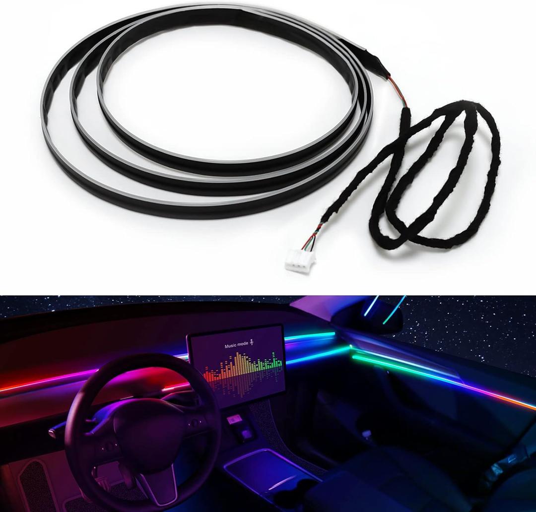 Dreamcolor Acrylic Interior Car LED Strip Light 55.1-inch, which fit for dreamcolor main controller connects and sub-controller kit (not including), Not applicable dreamcolor 5 in 1(single controller)
