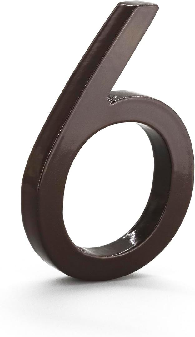 Montague Metal Products MHN-16-6-F-RB1 Floating House Number, 16" x 11.63" x 0.375", Roman Bronze