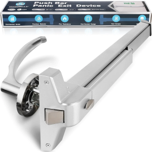 Ironwalls Emergency Exit Door Push Bar W Exterior Lever Lock Stainless Steel