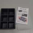 Large Ice Cube Tray for Whiskey: FDDBI Silicone Ice Cube Trays with Lid - 2Pack Big Square Old Fashioned Ice Cube Maker for Cocktail - 2inch Huge Cubed Ice Trays for Whisky, Black