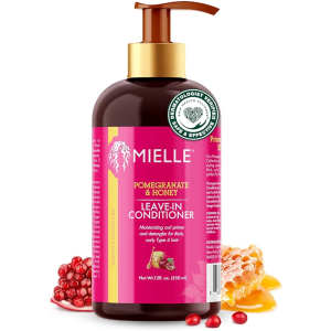 Mielle Organics Pomegranate & Honey Leave In Conditioner for Curly Hair - Moisturizing Detangler & Curly Hair Treatment to Help Repair Damage, Prevent Frizz & Improve Shine (12 Fl Oz)