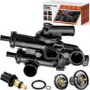 68003582AB Thermostat Housing Assembly Fit for Chrysler 200 2011-2014 Sebring 2008-2010 Fit for Dodge Avenger 2008-2014 Journey & Compass 2009-2017 Patriot 2013-2017 4Cyl 2.4L 2.0L