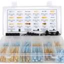 90 PCS 18 Types Brake Caliper & Wheel Cylinder Bleeder Screw Brake Valve Screw Assortment with 15pcs Dust Caps, Standard SAE & Metric Bleeding Screws Bleed Kit Replace 30300