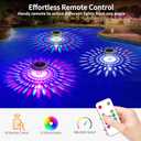 Floating Pool Lights Solar Powered, 6.5 Vibrant RGB Colors Pool Lights that Float with Dynamic Lighting Effects, Waterproof Float or Hang Solar Floating Light for Pool Hot Tub Garden Party(1)