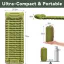 Sleeping Pad, Ultralight Inflatable Sleeping Pad for Camping with Pillow Built-in Foot Pump, Extra Thick Compact Camping Sleeping Mat for Hiking, Backpacking, Tent Use