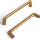 Goo-Ki Antique Brass Cabinet Pulls with 4''(102mm) Hole Centers, Retro Style Zinc Alloy Cabinet Handles for Dresser,Wardrobe,Cupboard- 6 Pack