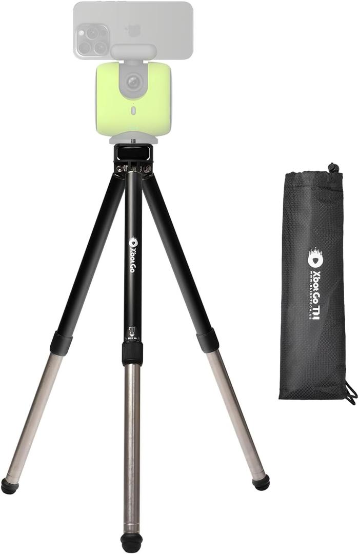 Update T1 Tripod, 3.77ft Height, 6.6lb Load Capacity, Lightweight Aluminum, Compatible with XbotGo Chameleon Sports Gimbal, Extra Quick-Release Mount, Easy Setup, Portable