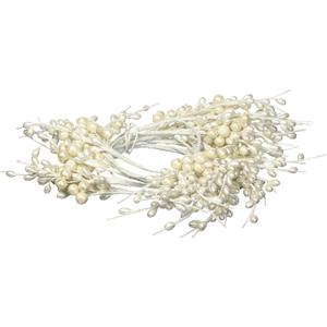Darice VL4583 Pearl Berry Seed Bead Garland, 6-Feet, White