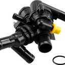 Engine Coolant Thermostat Housing Compatible with Mercedes-Benz GLA250 GLA45 AMG 2015-2020 CLA250 CLA45 AMG 2014-2019 Replacement for 2702000415 2702000615 2702002200 9025187 936207