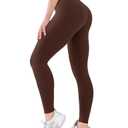 USAUPUP Leggings for Women Buttery Soft High Waisted Tummy Control Womens Yoga Legging Pants Coffee, Medium