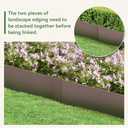6PCS 40" L x 6" H Brown Landscape Edging - Each (20ft Total) Galvanized Steel Edge for Lawn Yard- No-Dig Hammer-in Heavy Duty Metal Edging Border with 6 Clips